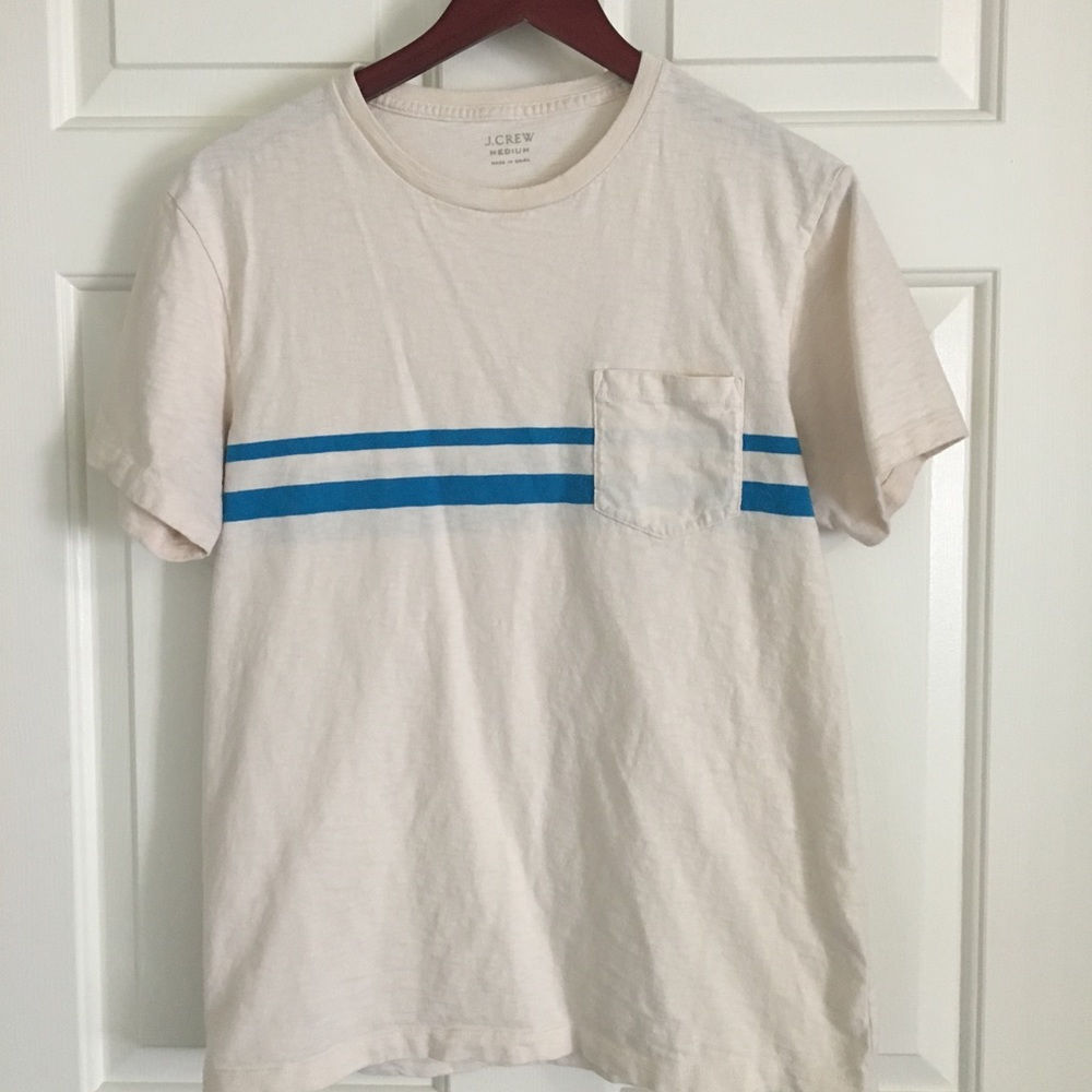 J Crew men’s M striped pocket tee